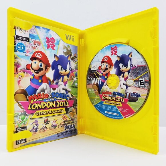 Mario Sonic London Olympic Games Nintendo Wii Video Game Case Manual Tested - Picture 3 of 7